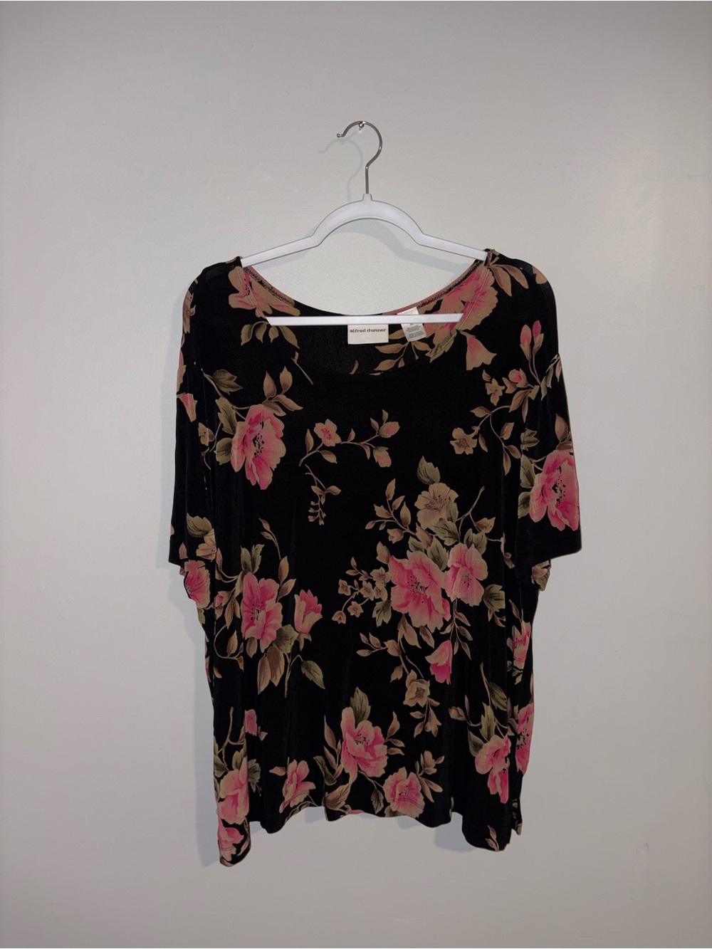 Alfred Dunner | Black Floral Blouse